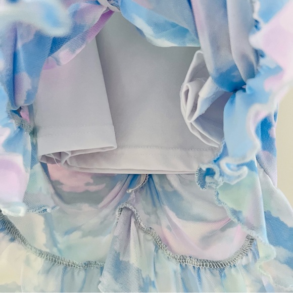 Sugar Thrillz by Dolls Kill Cloud Pastel Strapless Mini Dress